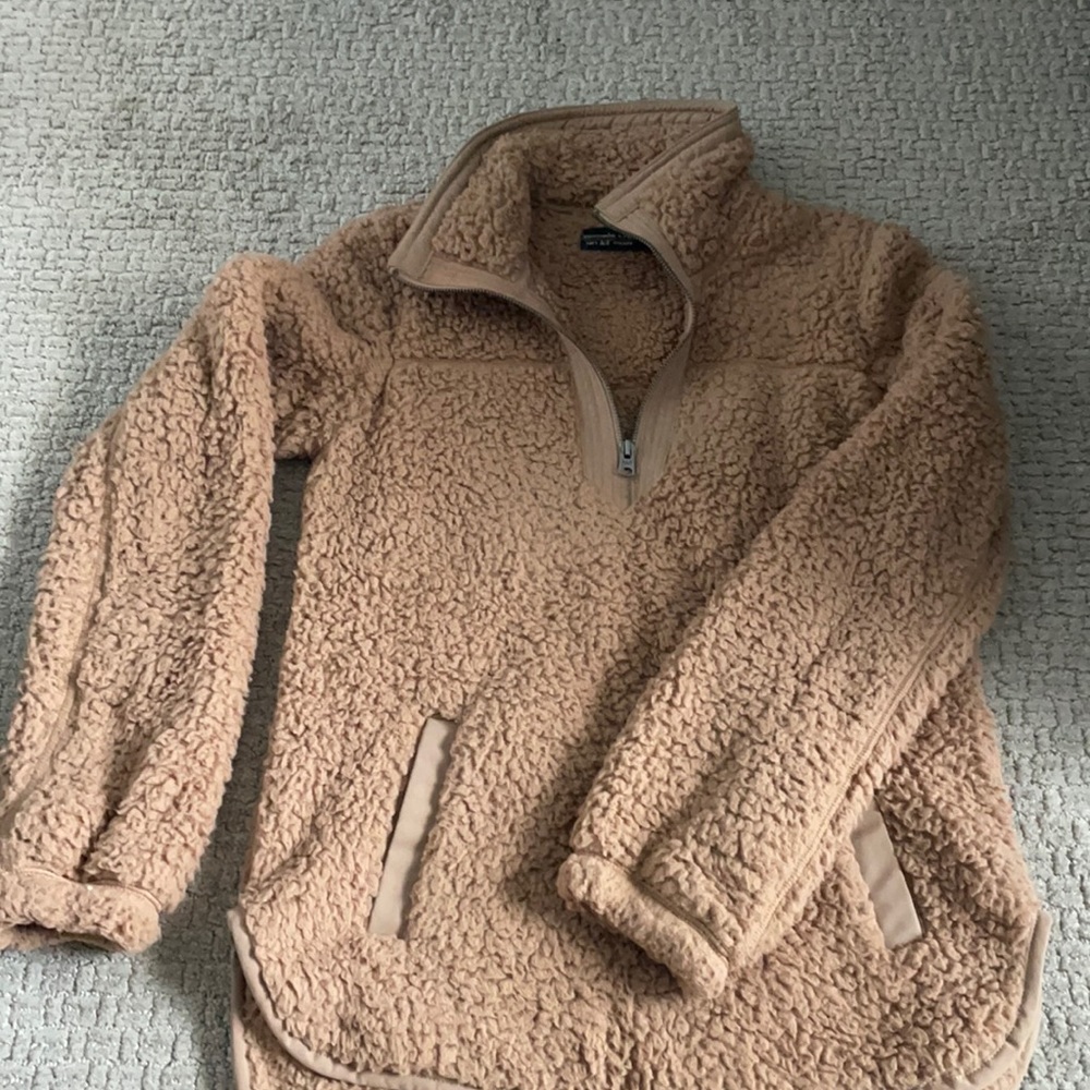 Abercrombie Soft AF Sherpa Quarter Zip